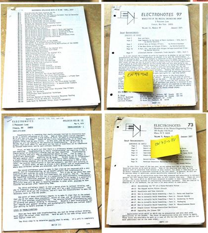 various-Electronotes -classic analogue info